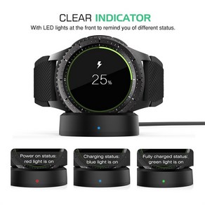 Lopbinte Samsung Gear S3 Frontier S2 시계 충전기용 무선 고속 충전기