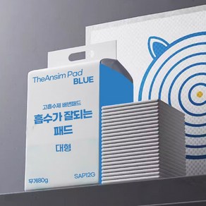 안심패드 100매 20g SAP 2g (40x50) 블루, 1팩, 25개입