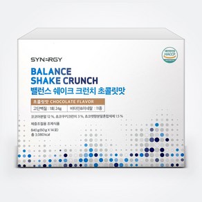 (정품)시너지월드 밸런스 쉐이크 크런치 초콜릿맛/체중조절용 식품, 1개, 840g