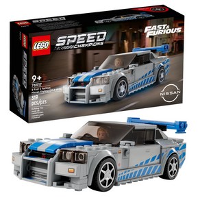 레고 76917 스피드챔피언 분노의 질주 닛산 스카이라인 GT-R R34 LEGO Speed Champions Nissan Skyline GT-R R34, 혼합 색상, 1개