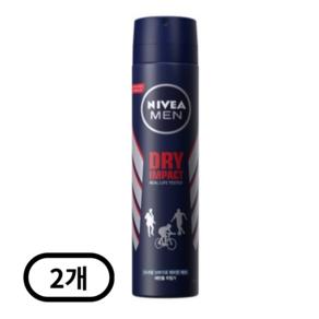 니베아 맨 드라이 임팩트 스프레이 데오드란트, 200ml, 2개