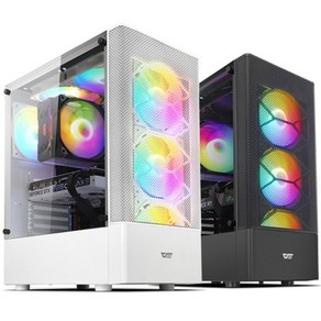 다크플래쉬 DK200 RGB 강화유리 화이트