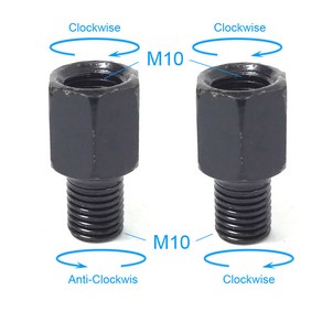 오토바이 미러 어댑터 M10 10MM M8 8MM 백미러 변환 볼트 시계 방향 시계 방지 오른쪽 왼쪽 스레드 한 쌍, M10M10 (RR and RL)