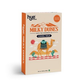 HYE FOODS Milky Dunes  Camel Milk Powde  Pastu HYE FOODS 밀키 듄스  낙타 밀크 ​​파우더  목초지 방목  강황  골든, 300g, 1개