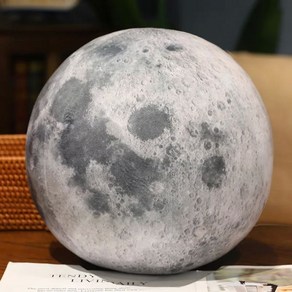 꽃방석 지구 태양 화성 봉제 박제 태양계 수성 목성 천왕성 해왕성 행성 원형 공 베개, 4) about 17cm - moon, 1개, moon