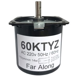 고 토크 160KG 40W AC 220V 영구 자석 동기 모터 220V 70KTYZ CW CCW 금속 기어드 저속 모터 2 5 ~ 110RPM, 60pm with backet, 1개