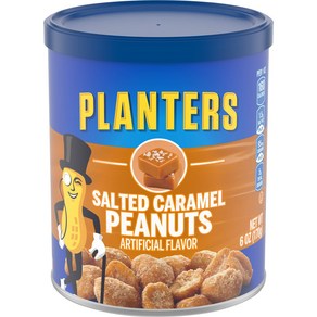 Plantes Salted Caamel Flavoed Peanuts (6 oz Ja) 플랜터스 솔티드 카라멜 맛 땅콩(6온스 병), 1개