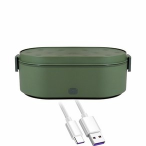 가열보온도시락Mini Electic Lunch Box USB Chaging Food Heate Containe Ca Home Potable Rice Cook, 01 geen_01 2_01 800ml, 1개