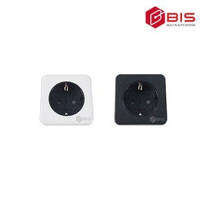 BIS-W401 빌트인 유선 사각 1구 매립콘센트 소켓, BIS-W401화이트
