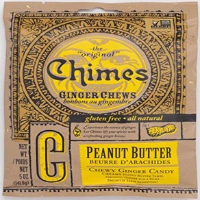 Chimes Peanut Butte Ginge Chews 5 Ounce (Pack of 1) Chimes 땅콩버터 진저 츄 5온스(1팩), 1개, 141g