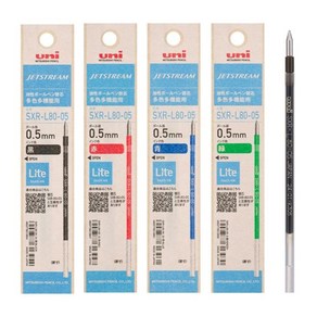 제트스트림 라이트잉크 멀티펜 4&1 리필 0.5mm (10개입) 1다스 SXR-L80-05, 그린