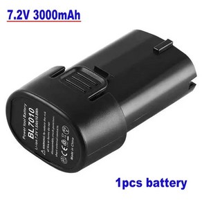 전동 공구 배터리 Makita 7.2V 3000mah BL7010 BL0715 DF010 DF012 DF022 7.2-4 194355-2 194356-3, 02 1pcs battey, 1개