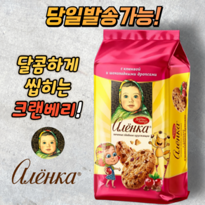 알룐카 크랜베리&초코 쿠키 CRANBERRY&CHOCOLATE COOKIES 러시아 과자, 1개, 140g