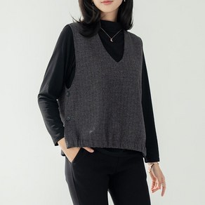 [데드라] VED6020_DC 레큐기모버튼니트조끼 (~99size)