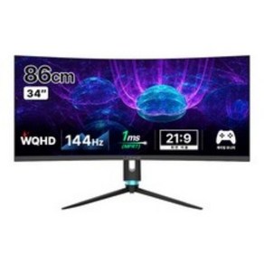 주연테크 WQHD 리오나인 커브드 게이밍 모니터, 86cm, X34QC-65W(무결점)