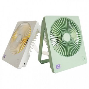 UB 무선 휴대용 접이식 LED 미니 선풍기, 옐로우, 옐로우