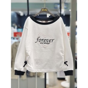 신디키즈[NC터미널점] 사랑스러운 디자인으로 어느옷과 코디해도 잘 어울리는 트렌디한 세미오프숄더 롱맨투맨 CIMA25205
