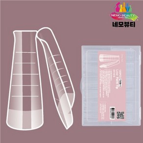 뷰젤 풀커버 투명 T358-1 연장 폼팁 120팁, 1개