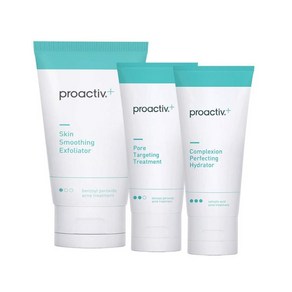 Poactiv+ 3단계 스킨 - 벤조일 퍼옥사이드 세안제 얼굴 모공 각질 제 - 30일 완전 스킨 키트