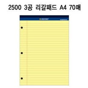 옥스포드 3000 3공 리갈패드 프로패드 A4 70매-절취수첩 절취노트 기능성노트