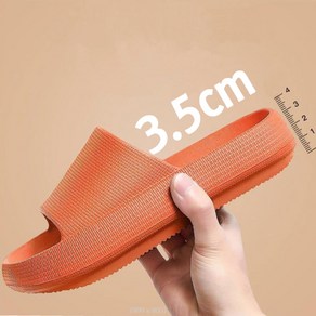 3.5cm 키높이 층간소음방지 EVA 소재 거실 화장실 사무실 조리원 슬리퍼, 3.5cm슬리퍼  핑크 S [38-39], 1개