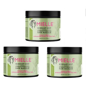 Mielle 스트렝스닝 헤어 마스크 로즈메리 민트 340G 12OZ), 3개