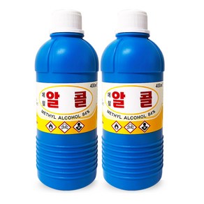 메탄올 메틸 메칠 공업용 알코올 알콜 피부소독 금지 400ml 2개