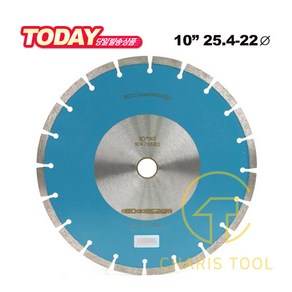 이화다이아몬드 10인치 마른날 LES 10B 재단기용 보도블럭 점토블럭 화강암 대리석 인조석 다이아몬드날 절단날 핸드 그라인더 그라인더날 컷팅 EHWA 카리스툴, 1개