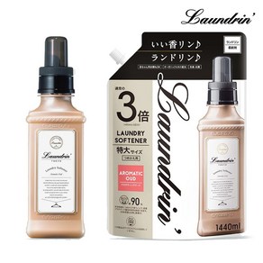 란도린 섬유유연제 아로마틱 우드 본품 600ml + 리필 1440ml, 1개