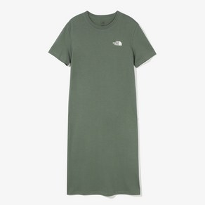 [국내정식매장] 노스페이스 원피스 The North Face WS ESSENTIAL S/S MAXI DRESS - GRAYISH_KHAKI