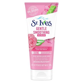 [미국내수용] 세인트이브스 로즈워터 앤 알로에 베라 스크럽 St. Ives Rosewate and Aloe Vea Facial Scub - 6oz, 1개