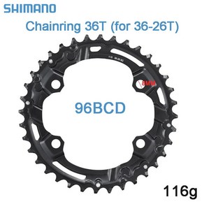 시마노 자전거 크랭크셋 체인링 더블 체인링 체인 휠 MTB 산악자전거 스프로킷 FC-M5100 MT510 11S 64 96BCD 26T-36T