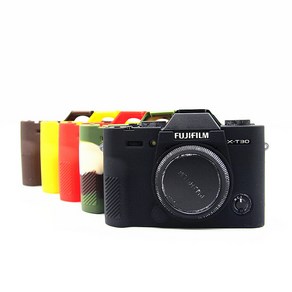 실리콘 고무 스킨 Fujifilm X-T30 XT30 카메라, 레드, 1개