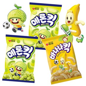 농심 메론킥+메론킥+바나나킥 신상과자, 195g, 1개