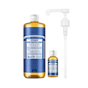 닥터브로너스 캐스틸 솝 페퍼민트 950ml+60ml+펌프 세트, 1.01kg, 1세트