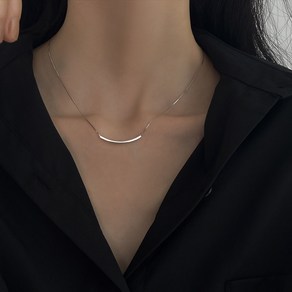 여자 목걸이 데일리 실버목걸이 여성 일자 스마일 펜던트 s925 은목걸이 925 은 봄 여름 silve necklace women 925 MGL0005