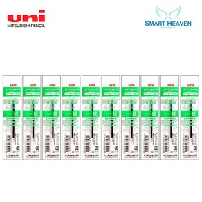 유니 제트스트림 리필심 SXR-80-07 혼합색상 10개 3색펜 4색펜 멀티펜 전용 0.7mm, SXR-80-07 녹10개(흑0청0적0녹10)