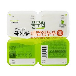 풀무원 국산콩 네컵 연두부 90Gx4입 (냉장), 선택1  - 보냉백, 4개