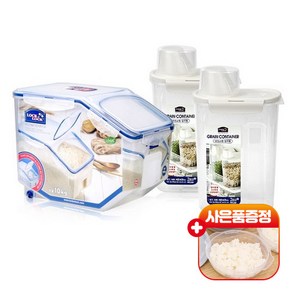 락앤락 쌀통 10kg + 잡곡통 2kg x 2p, 쌀통 10Kg+잡곡통 2Kg(2ea) 3종세트, 1개