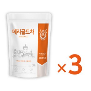 Geatea 그래이티 메리골드 마리골드 꽃차 50티백, 3개, 50개입, 0.5g