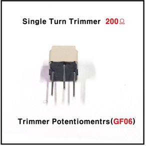 가변저항200옴(GF-06) 반고정저항200옴 가변저항201 브레드보드용 0.5W 200옴 Tocos Timme Potentioment, (GF06)200옴(201), 1개