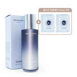 오휘 에이지 리커버리 에멀전 140ml +에이지 리커버리 콜라겐 링클 패치 (9패치 내장) x 2개 / 보습랩핑 에멀전 / 영양력과 보습력 전달 / 베이비 콜라겐 / 탄탄피부 케어, 1개