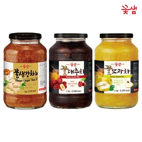 꽃샘 꿀생강차S +꿀대추차 +꿀모과차 SET (3KG), 1개, 1개입