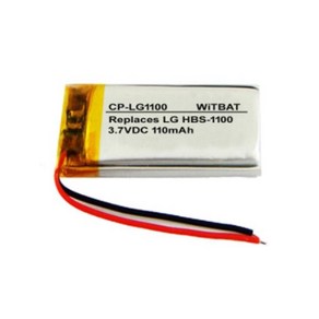 HBS-900HBS-910HBS-1100HBS-700HBS-750HBS-770HBS-820S Headest 용 배터리 Li-Po 충전식 3.7V 110mAh AEC501224