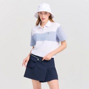 클리브랜드 비밀특가클리브랜드 골프 가슴배색 카라넥 여성 반팔 우븐탑_CGWWT42968_SP 456779