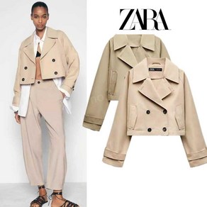 자라 브리티시 클래식 크롭 트렌치코트 ZARA