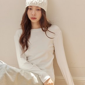 이매력 여성 [ 7컬러 ] 속기모 기본핏 라운드넥 긴팔 이너 티셔츠