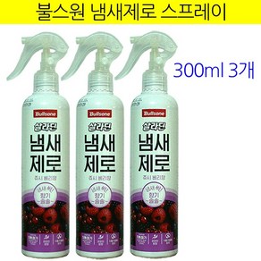 불스원 냄새제로 스프레이 쥬시 베리행, 3개, 300ml