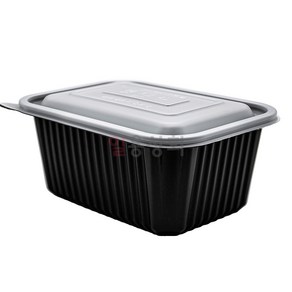 [ILYONG] 사각 찜용기 JH 20159 대 1600ml 50세트 PP 검정, 50개, 1세트