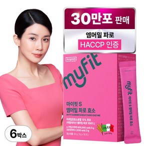 동국제약 마이핏 이보영 100% 이탈리아 엠머밀 파로 효소 분말 식약청인증, 6개, 30회분